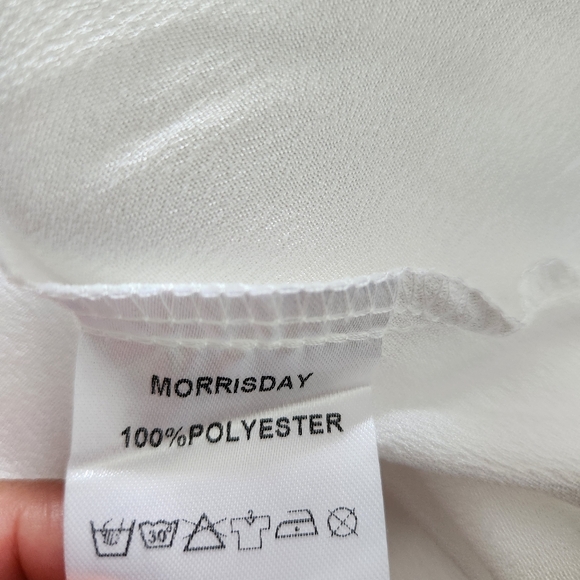 MORRISDAY White satin dress Size S new - Picture 10 of 11